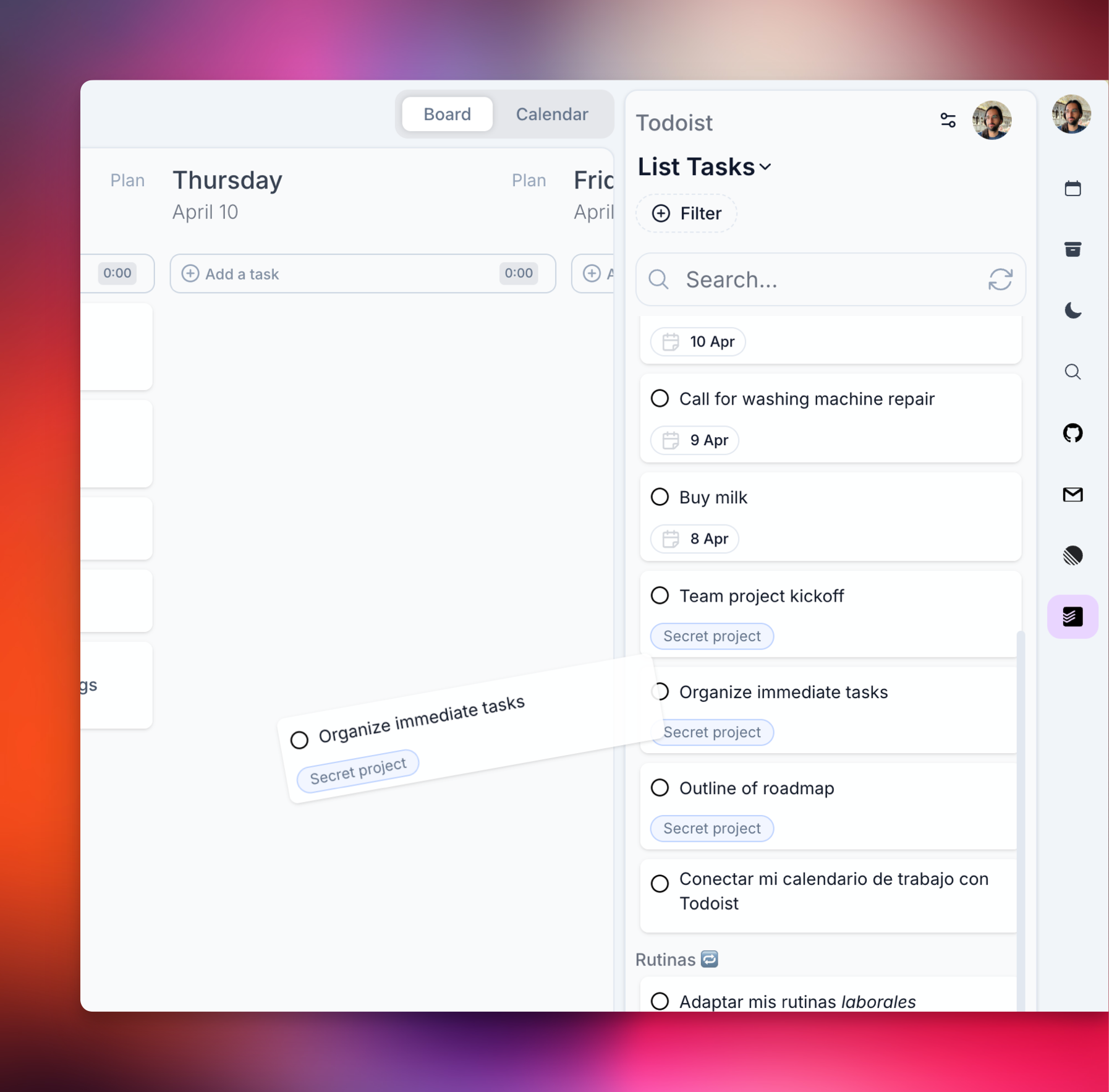 Todoist integration in Juno